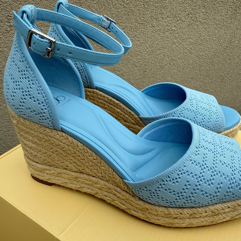 Blue Wedge Sandals by Cosy Island